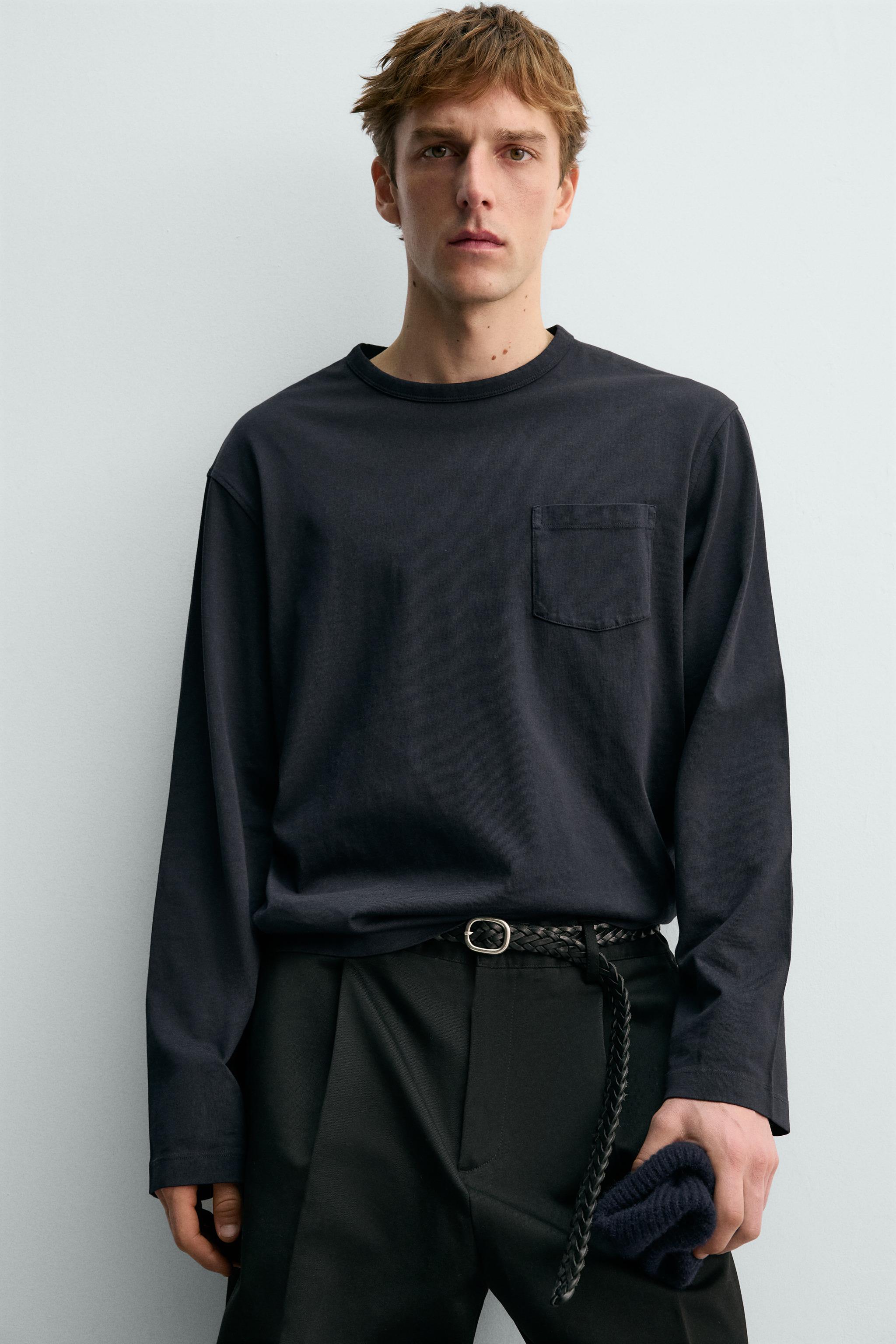 LONG SLEEVE POCKET T-SHIRT AARON LEVINE X ZARA